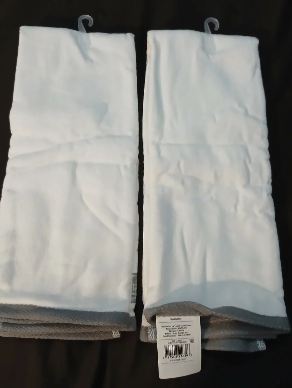 NWT Wash Your Hands White Kitchen Towels - Set of 2.